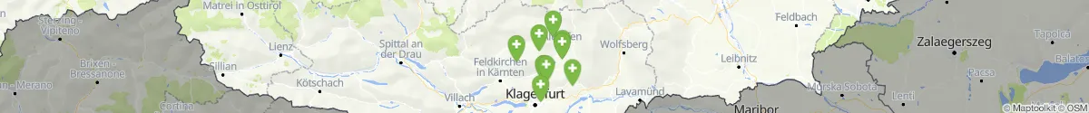 Kartenansicht für Apotheken-Notdienste in der Nähe von Frauenstein (Sankt Veit an der Glan, Kärnten)